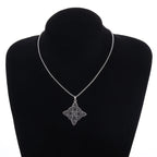 Silver Color Stainless Steel Pattern Witch Knot Pendant Necklace Celtic Knot Lucky Jewelry Christmas Gift for Friends Family