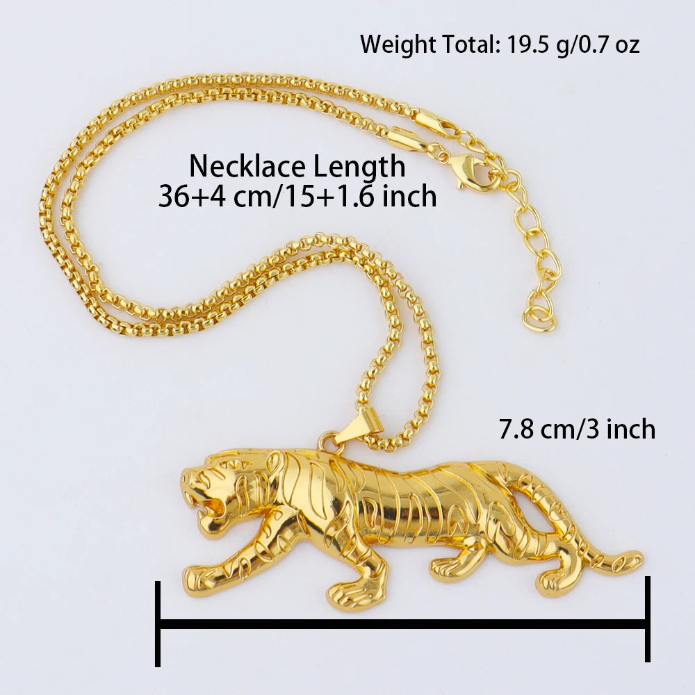 Gold-Tone Stainless Steel Pendant Necklace