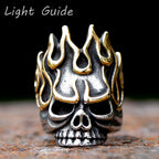2023 new Vintage 316L stainless steel Gothic Steel Skull Rings Man Punk Rock Men Ring  Party Jewelry Accessories free shipping