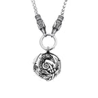 Nordic Viking Raven Pendant Necklace — Stainless Steel