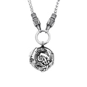 Nordic Viking Raven Pendant Necklace — Stainless Steel