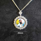 Statement Photo Pendant Necklace Rotating