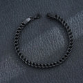 New Stylish Black Metal Chain Bracelets for Men Women Multiple Designs Punk Gothic 316L Stainless steel Jewelry Gift