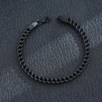 New Stylish Black Metal Chain Bracelets for Men Women Multiple Designs Punk Gothic 316L Stainless steel Jewelry Gift