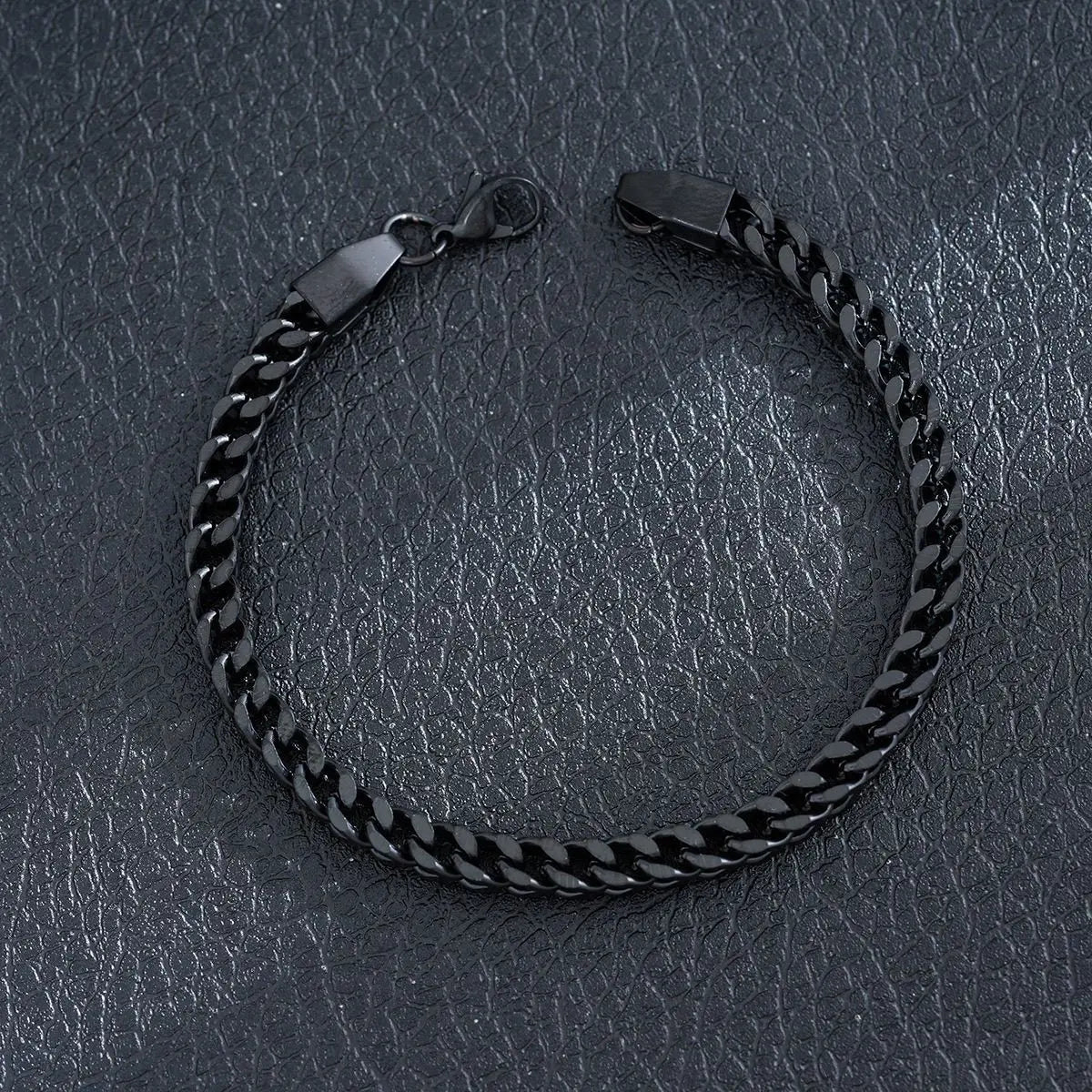 New Stylish Black Metal Chain Bracelets for Men Women Multiple Designs Punk Gothic 316L Stainless steel Jewelry Gift