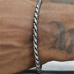 5mm Retro Silver Color Men's 316 Stainless Steel Bracelet Hip Hop S Alloy Bracelet Fashion Jewelry Retro Bracelet Accessories