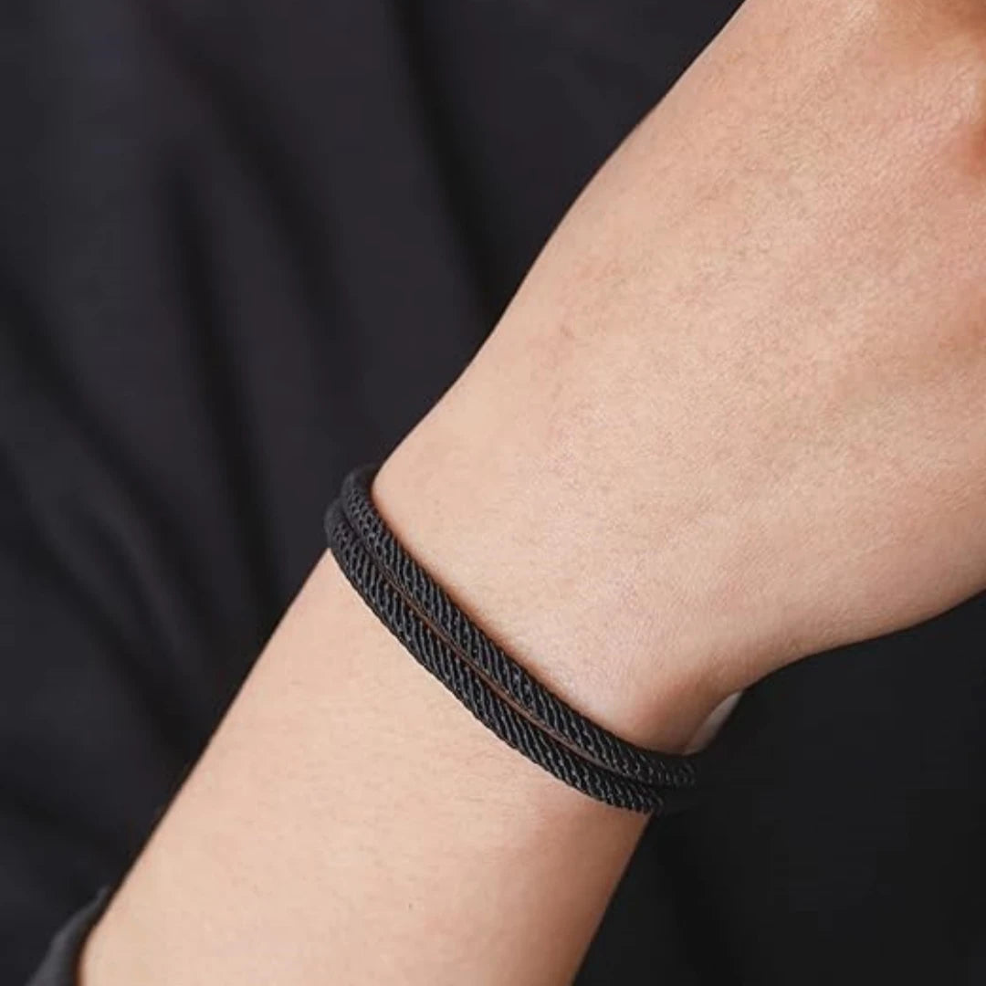 New Minimalist Men's Rope Bracelet Double Layer Survival Bracelet Accessories Boyfriend Gift Magnet Buckle Men's