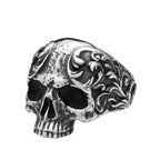 Fashion Punk Skull Rings Stainless Steel Simple Punisher Rings For Men Biker Unique Gothic Amulet Jewelry Gifts