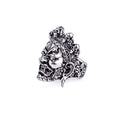Retro Mahakala Large Ring For Men Street Punk Gothic Rock Hiphop Adjustable Open Ring Jewelry Biker Accessories Gift