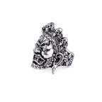 Retro Mahakala Large Ring For Men Street Punk Gothic Rock Hiphop Adjustable Open Ring Jewelry Biker Accessories Gift