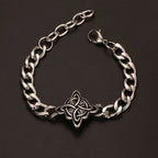 Medieval Norse Viking Rune Wolf Bracelet Man Stainless Steel Valknut Witch Knot Compass Bracelet for Men Scandinavian