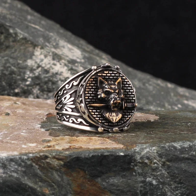 European and American Vintage Lion Ring Men's Personality Dominant INS Style Advanced Hip Hop Ring