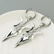 Dagger Halberd Cross Necklace — Goth Halloween, Zinc Alloy