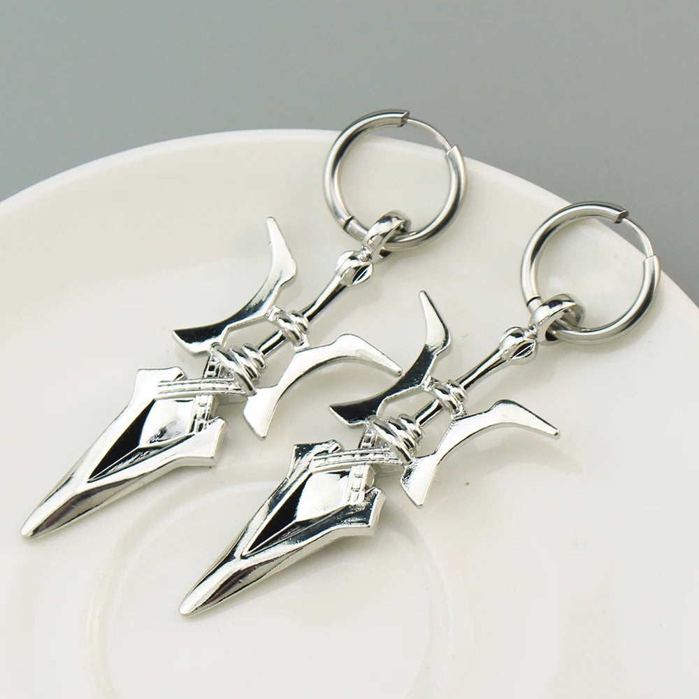 Death Note Halberd Pendant Necklace Misa Amane Cosplay Earrings Adornment Halloween Goth Cross Jewelry Christmas Valentines Gift