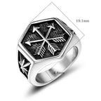 Vintage Viking Arrow Signet Ring — Stainless Steel