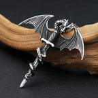 Sword Shape Pendant Necklace — Stainless Steel