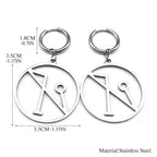 Angel Wings Occult Sigil Silver Earrings Archangel