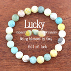 Multi-Color Bead Bracelet with Adjustable Length