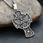 Cross Steel Pendant Vintage 316L Saint Michael