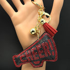 Iced Out Key Gold Chain Cheer Letter Word Full