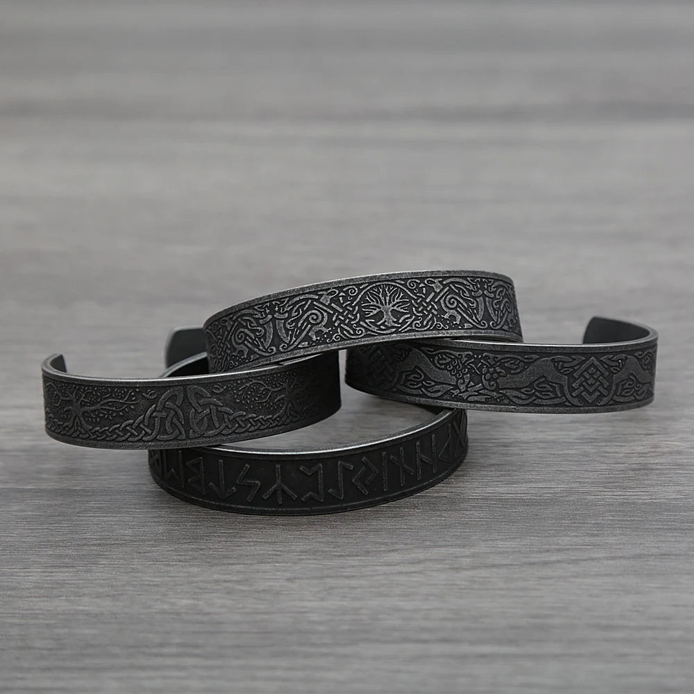 Nordic Rune Bracelet — Stainless Steel