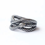 2024 New Good Detail Men's Punk Rock FASHION Ring With 3D Snake Gothic Style 316L Stainless Steel Biker Anel Movie