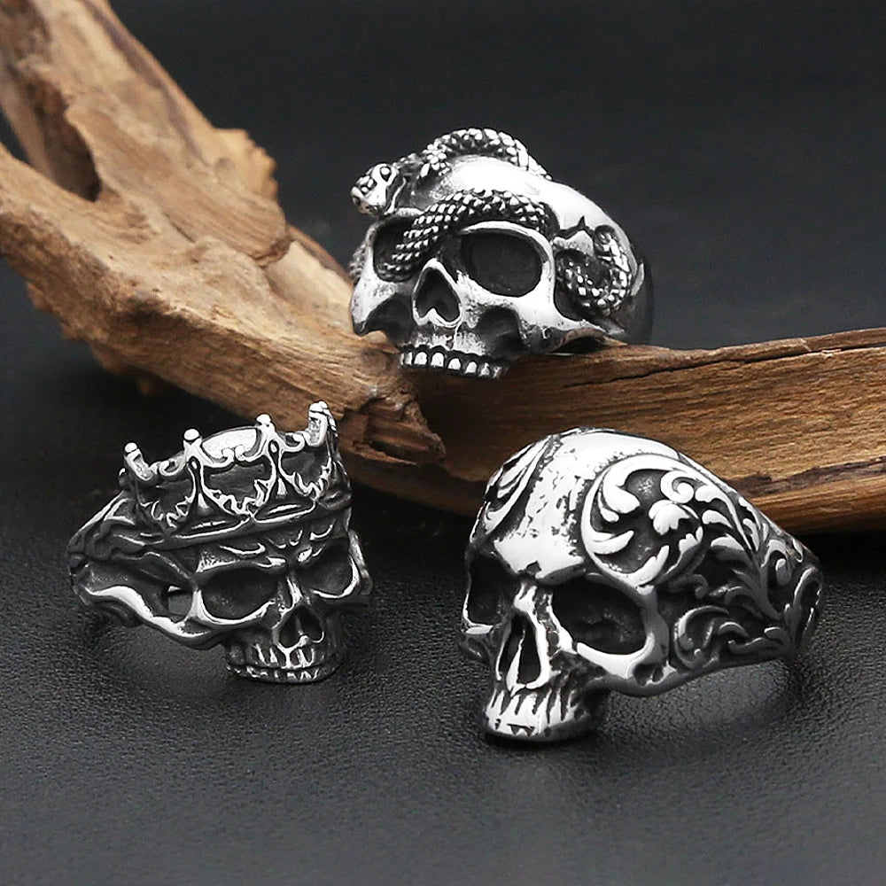 Gothic Skull Ring — Stainless Steel