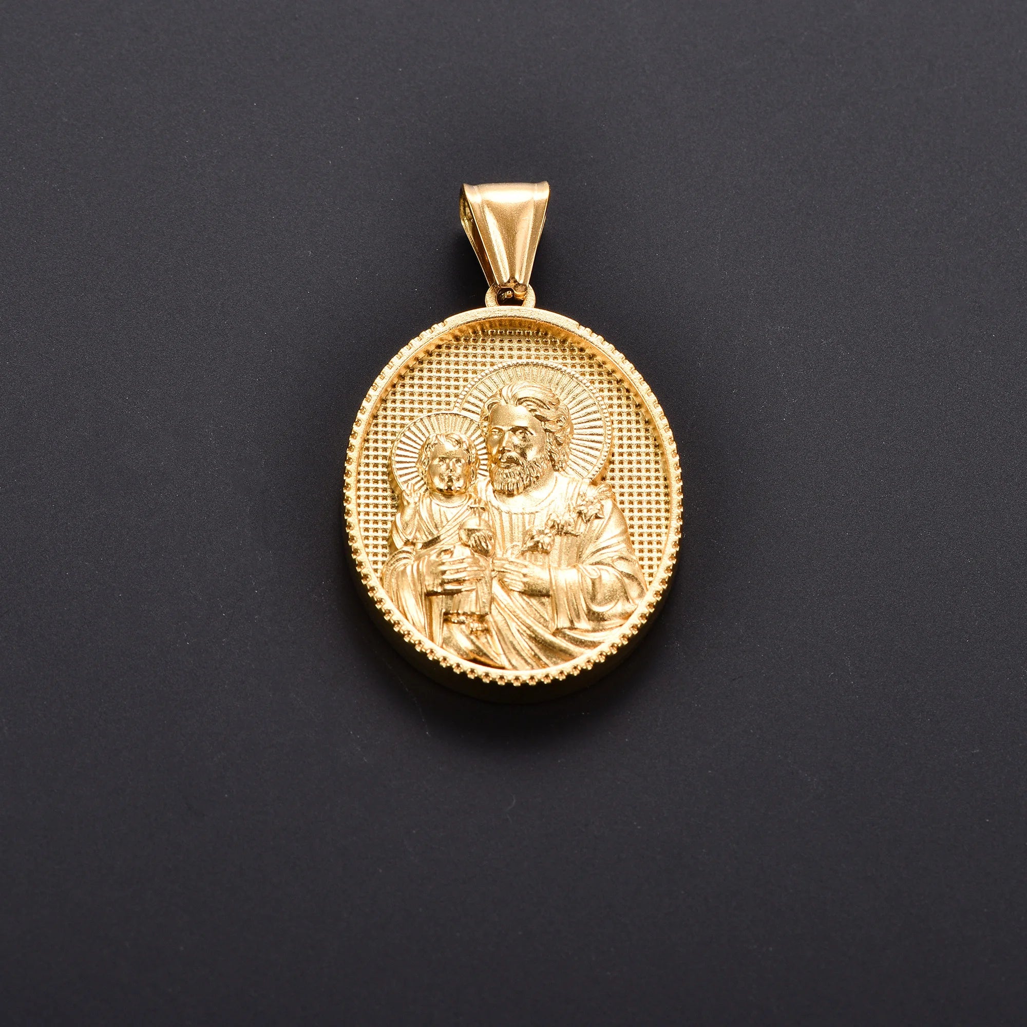 Jesus Cross Gold Pendant Necklace