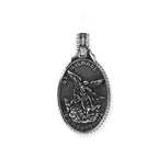 Men's 316L Stainless Steel Patron Saint Of Time Travelers Archangel Michael Gold Pendant Necklace jewelry