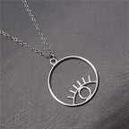 Hand and Eye Talisman Amulet Necklace — 43cm Chain