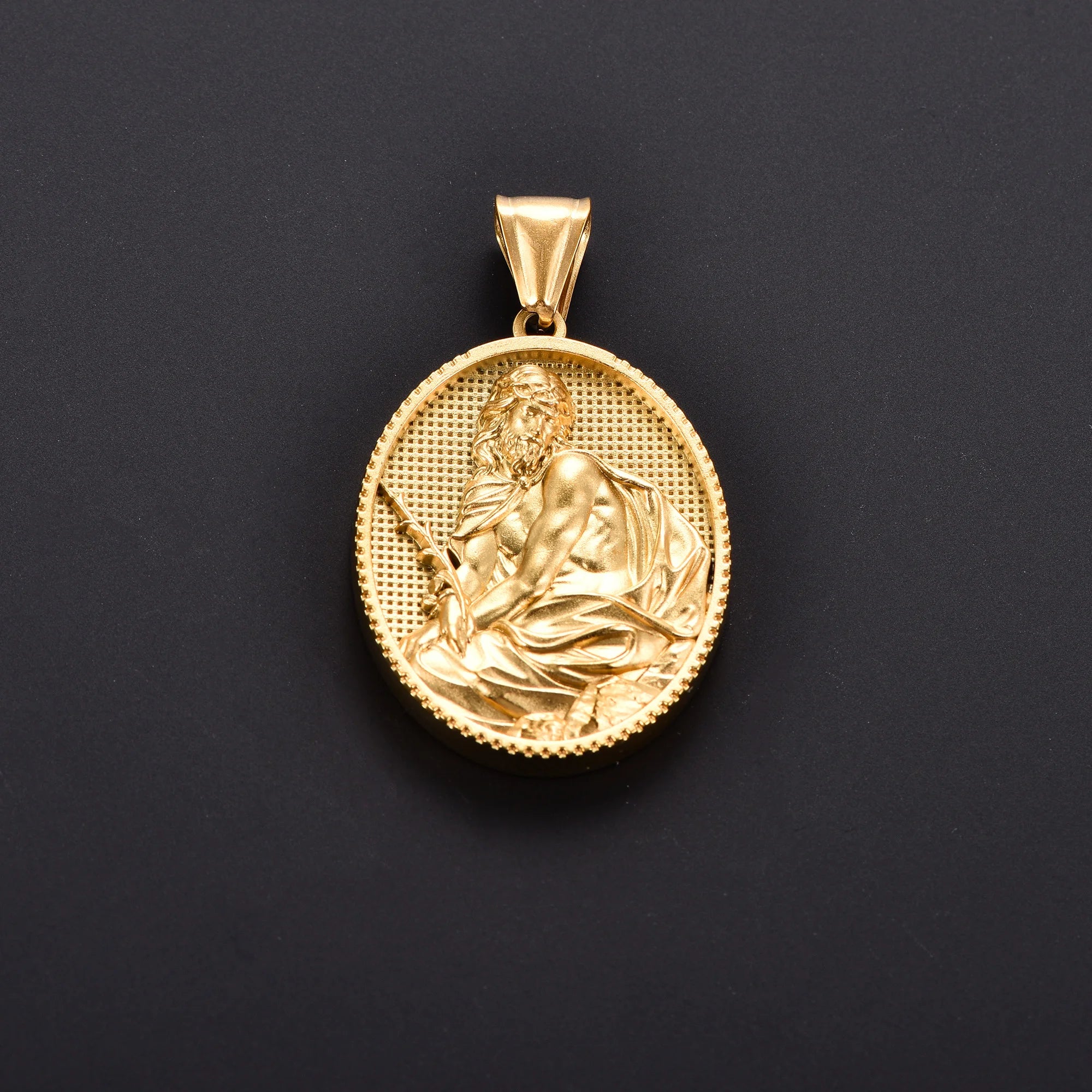 Jesus Cross Gold Pendant Necklace