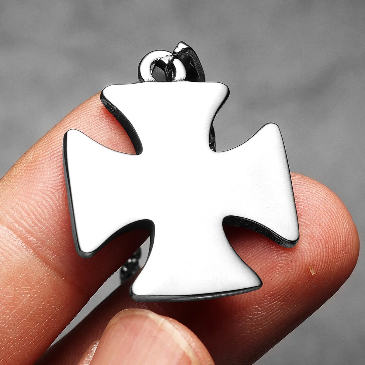 Live to Ride Cross Stainless Steel Pendant Necklace
