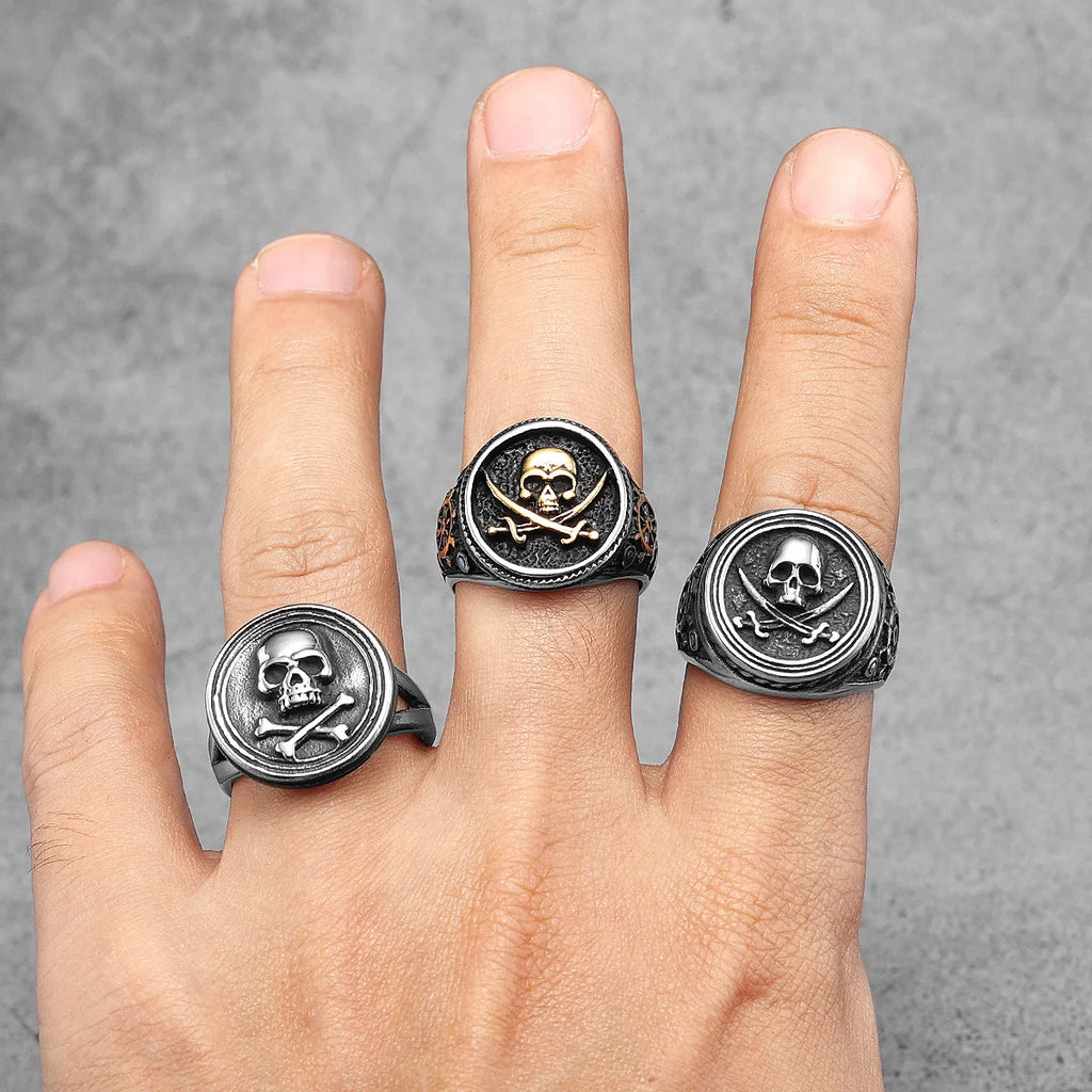 Viking Pirate Skull Ring — Stainless Steel