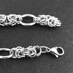 Woven Byzantine Chain Necklace — Stainless Steel