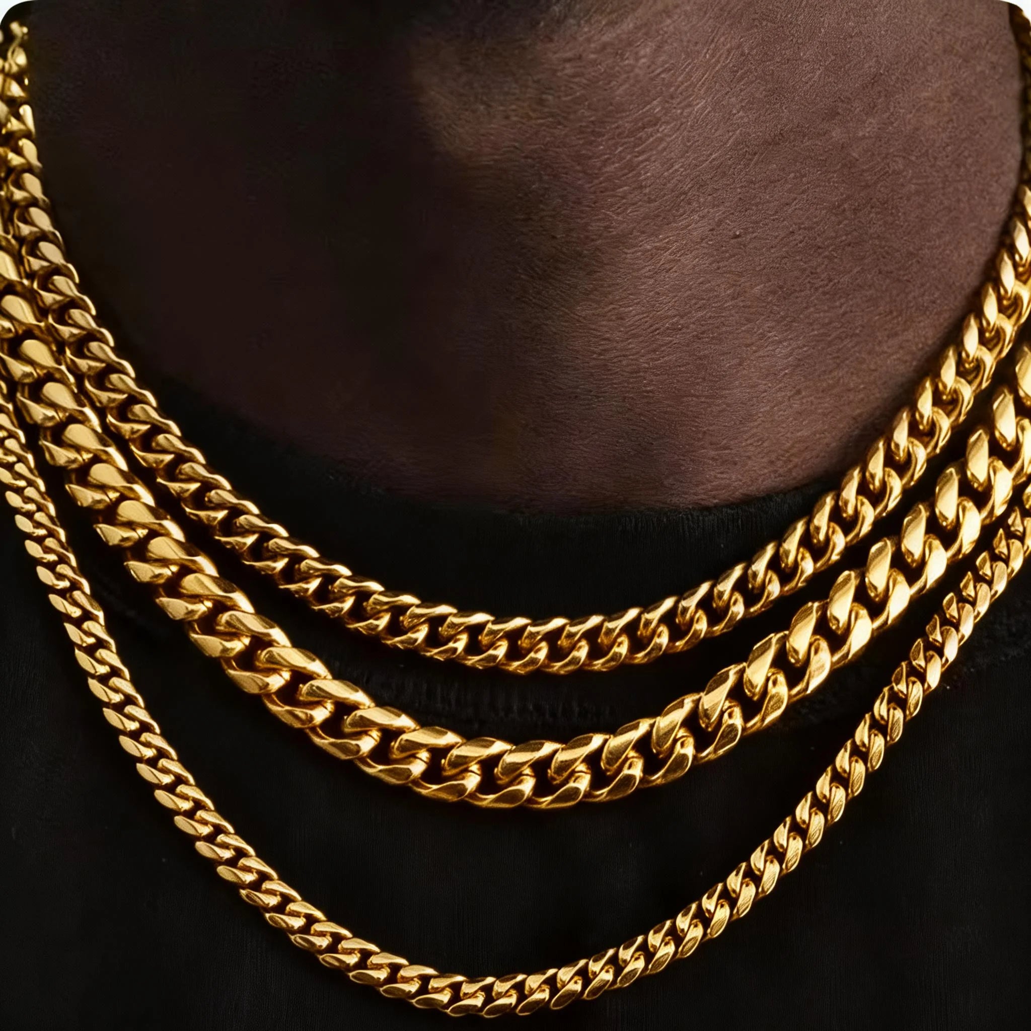 Cuban Chain Necklace — Two-Tone Stainless