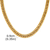 Miami Cuban Curb Link Necklace, 3-9MM — Stainless Steel