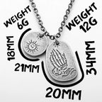 Retro Lightning Pray Tag Stainless Steel Men Necklaces Pendant Chain Punk for Women Fashion Jewelry Gifts Wholesale Dropshiping
