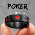 Poker Fidget Spinner Ring — Stainless Steel