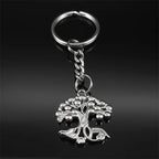 Tree Of Life Silver Pendant Key Hollow Plant Bag