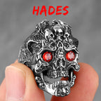 Vintage Punk Gothic All Skull Head Series Stainless Steel Womens Mens Rings Unique for Biker Jewelry Creativity Gift