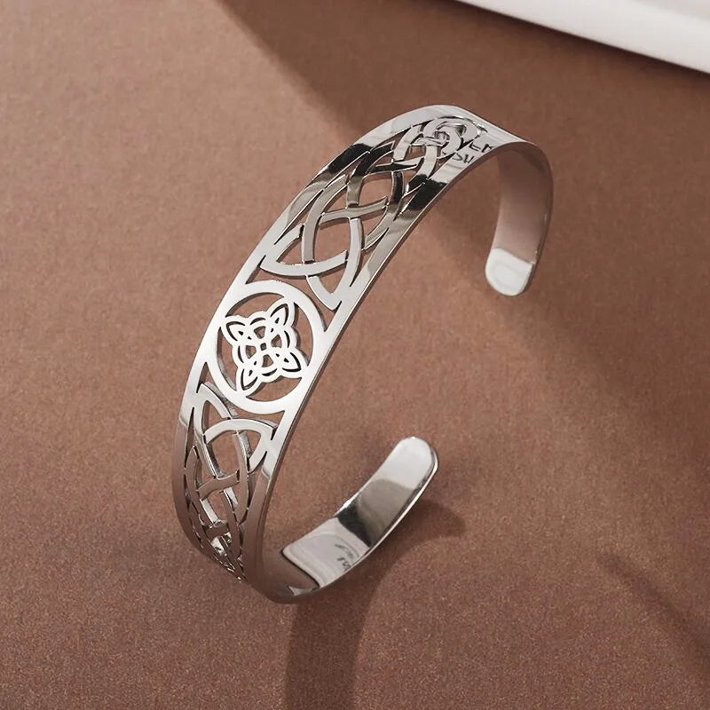 Fashion Design Stainless Steel Curved Tableware Fork Open Bracelet Men and Women Personality Charm Hip Hop Casual