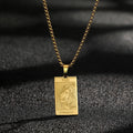 Strength Lion Tarot Pendant — Stainless Steel