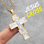 INRI Jesus Cross Pendant Necklace — Stainless Steel