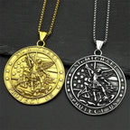 Archangel Michael Stainless Steel Pendant Necklace