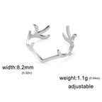 Skyrim Deer Antler Finger Ring Stainless Steel Gold Color Supernatural Amulet Hunter Fashion Gift For Man Woman Jewelry