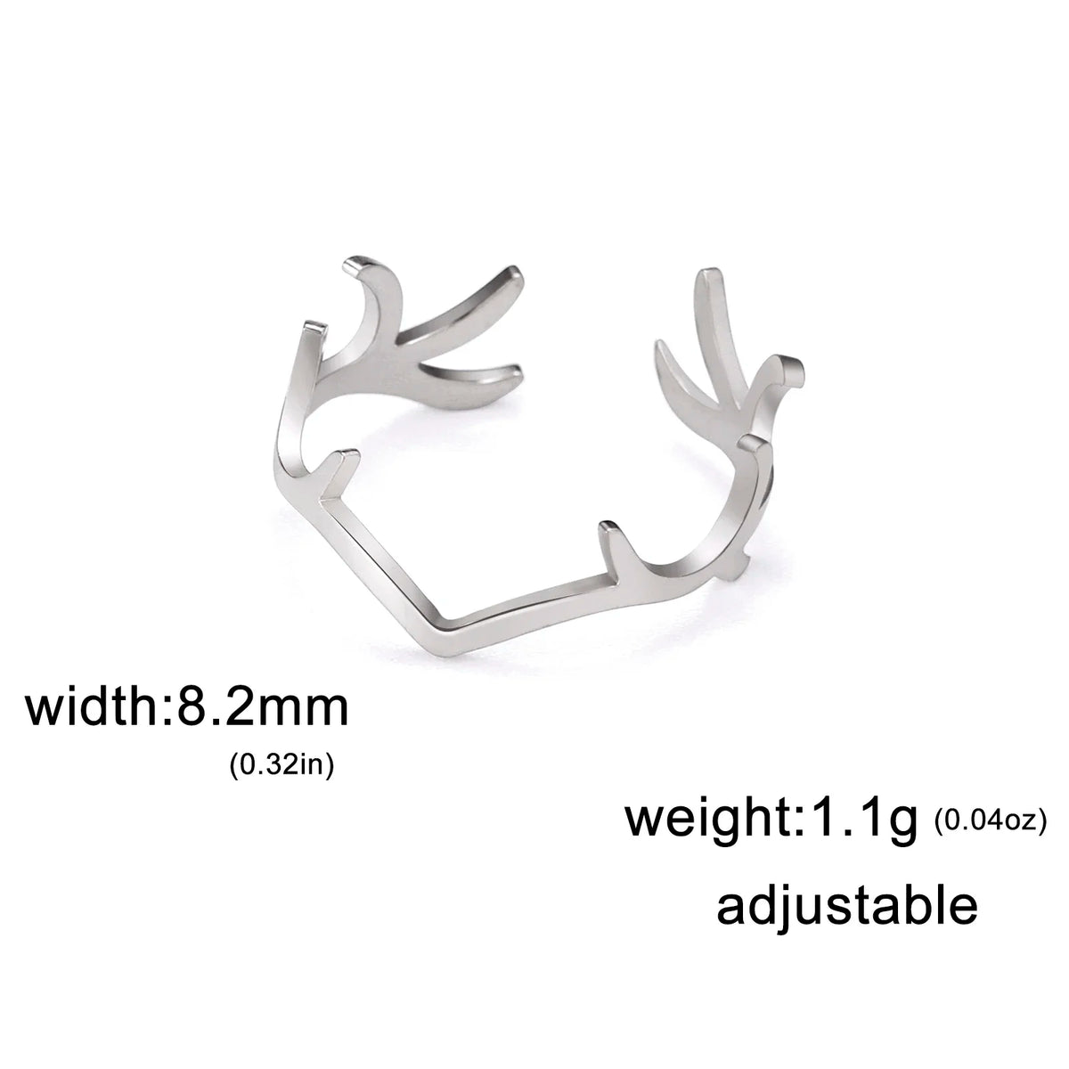 Skyrim Deer Antler Finger Ring Stainless Steel Gold Color Supernatural Amulet Hunter Fashion Gift For Man Woman Jewelry