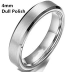 4-8mm Dull Polish Silver Color Titanium Ring For Men and Women Personalized Ring Customize Engraved