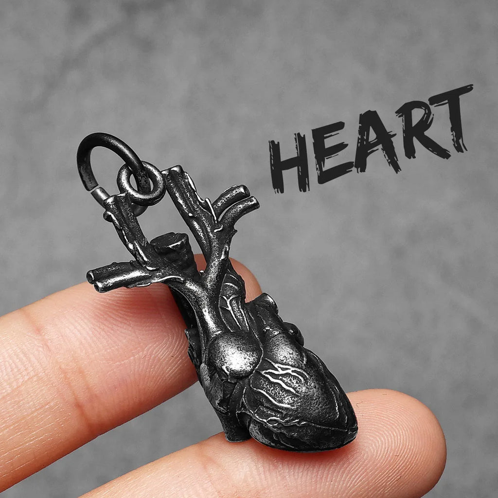 Heart Pendant Necklace — Stainless Steel