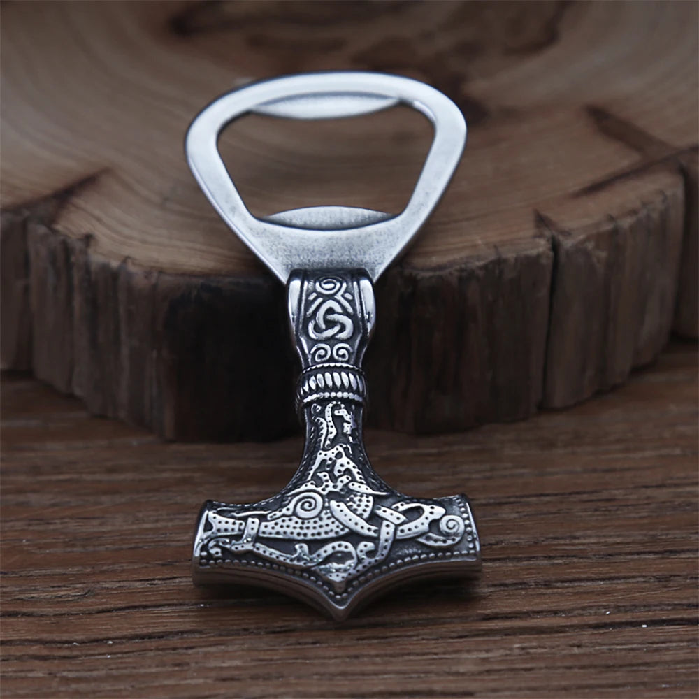 Viking Thor Hammer Bottle Opener — Stainless