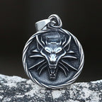 316L Stainless Steel Anime Wolf Head Pendant Necklace Vintage Choker Link Chain For Man Game Accessories Movie Boyfriend Gift